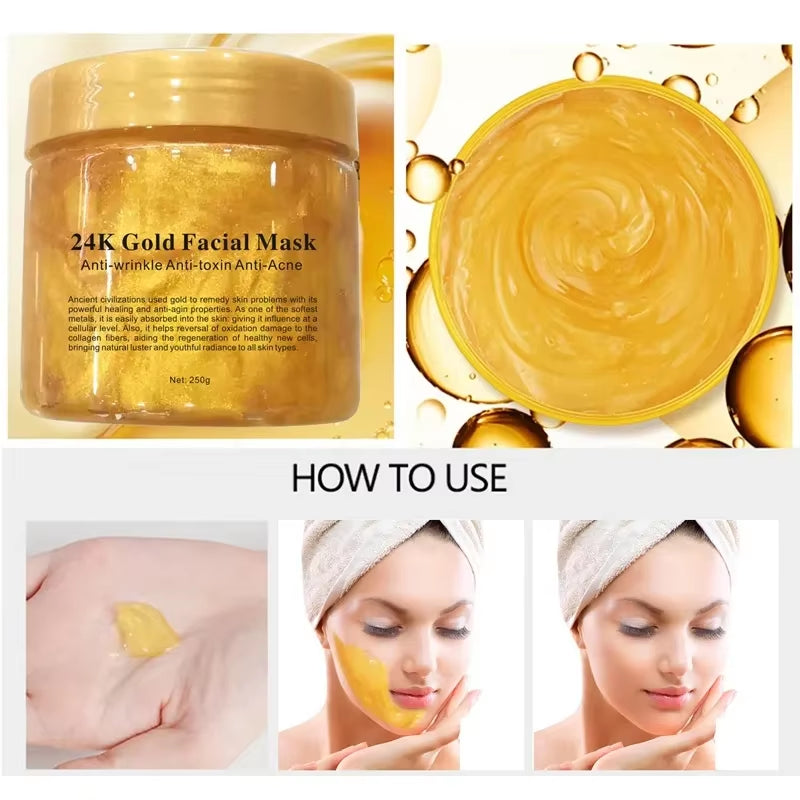 250G Golden Collagen Repair Sleep Mask Moisturizing Pore Shrinking Cream Smear Mask Skin Care Beauty Products Skin Care Products