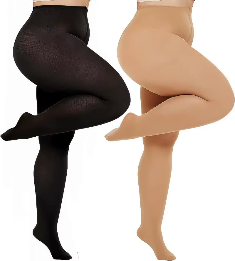 Plus Size Tights for Women Semi Opaque Queen Size Nylon Pantyhose Women 120Kg Pantyhose Super Elasti Pantyhose plus Size Tights