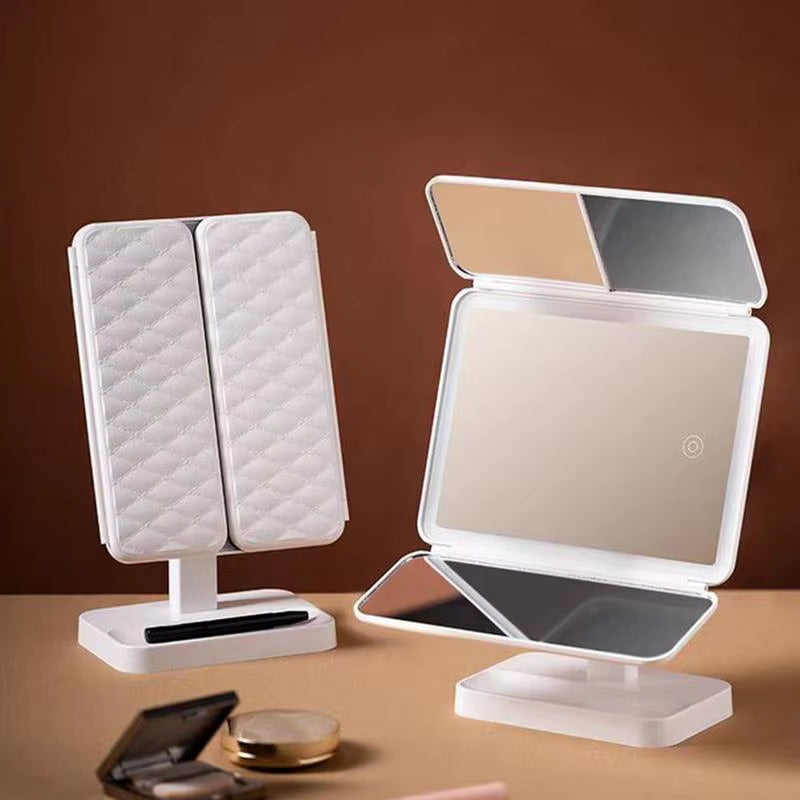 Smart Mirrors Makeup Table Mirrors Makeup Mirrors LED Lights Vanity Mirrors with Magnification Trifold Cosmetic Mirrors 180