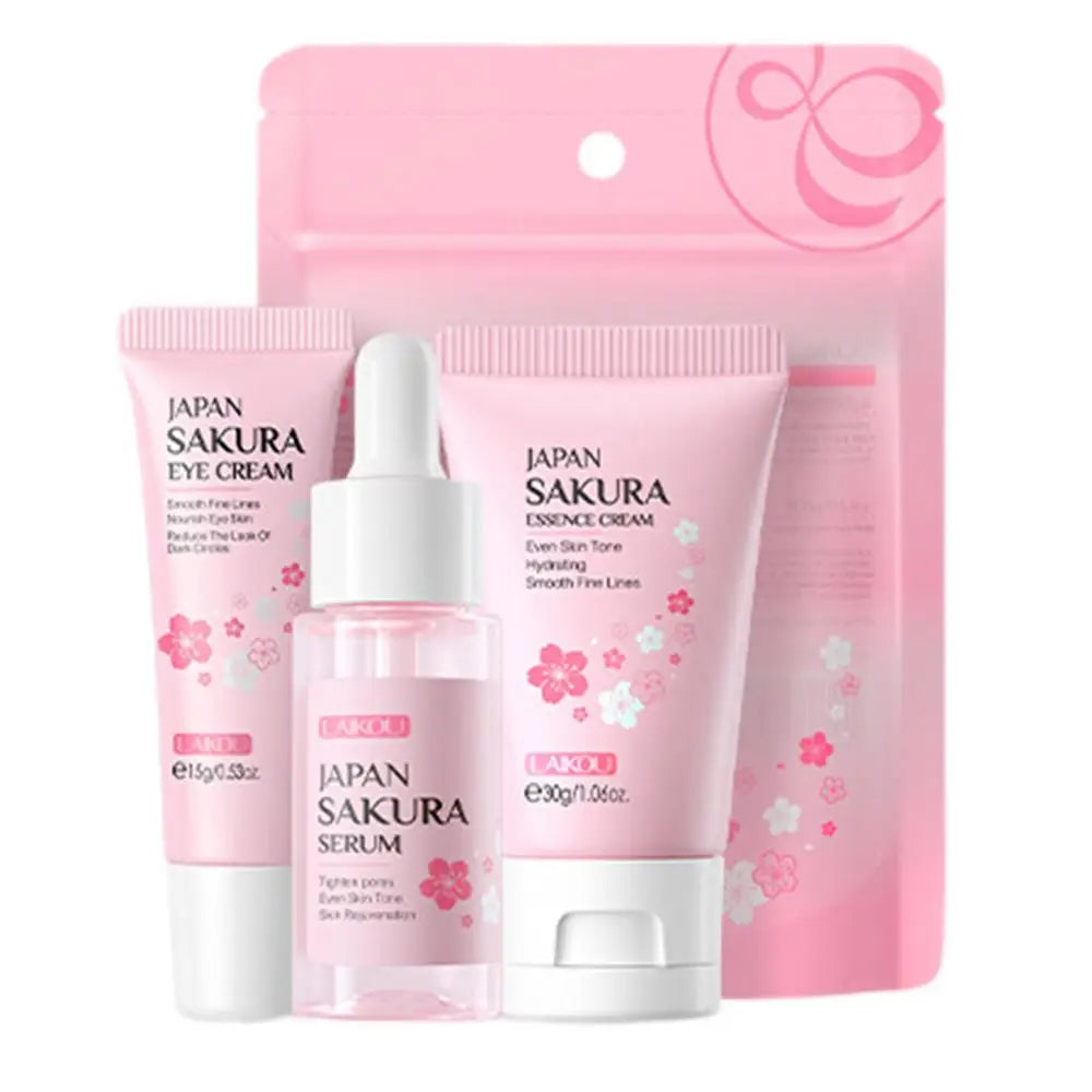 Japan Sakura Skin Care Set Facial Cleanser Face Cream Toner Eye Cream Essence Sakura Skincare Kit Skin Care Products Full Set