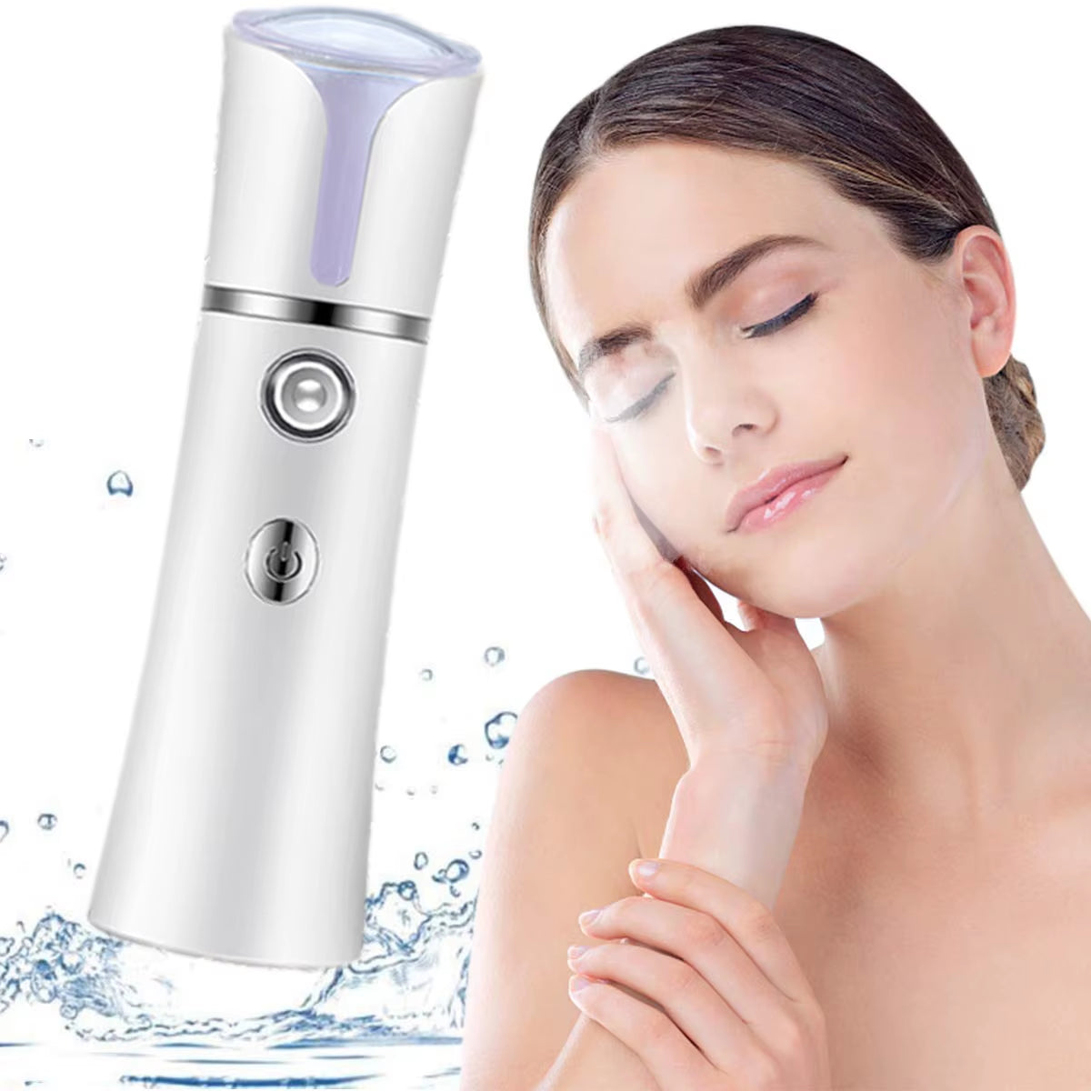 Nano Facial Mister,Cool Mist Facial Handy Mist Sprayer, Moisturizing and Hydrating for Skin Care, Makeup, Eyelash Extensions